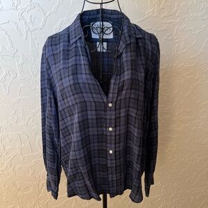 Frank & Eileen “Eileen” Navy Plaid Button Down Shirt